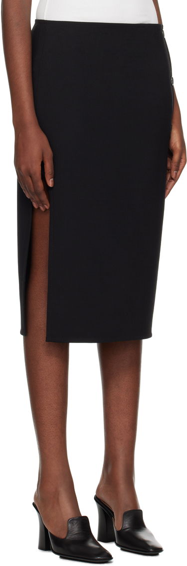 Sukňa Courrèges Oblique Tailored Midi Skirt Čierna | 424CJU196WO0113, 1