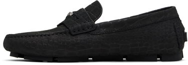 Tenisky a topánky Versace Embossed Leather Driver Loafers Čierna | 1013960_1A12292, 2