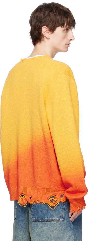 Sveter Dime Dime Gradient Knit Sweater with Cat Embroidery Oranžová | DIMESP2510SUN, 2