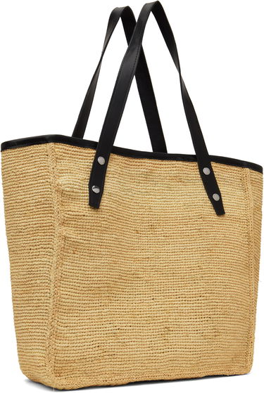 Tote bag rag & bone rag & bone Daily Leather-Trimmed Straw Tote Béžová | WHH24S1004TN04, 1