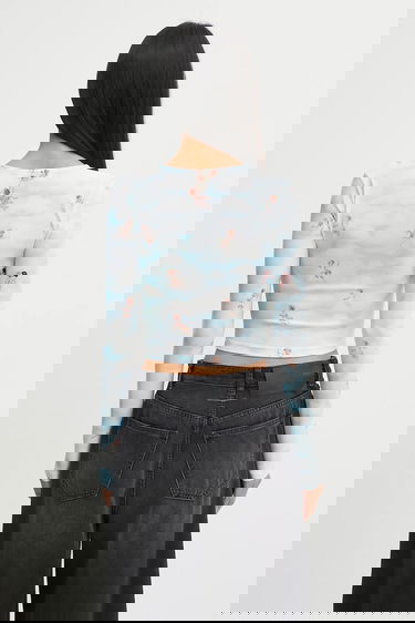 Crop Top Fiorucci Beatitudo Print Long Sleeve Crop Rôznofarebný | W25FWTLO003LY01BL02, 2