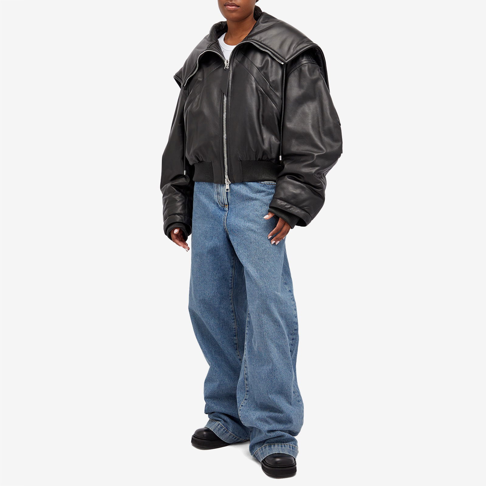 The Attico Wide Leg Jeans 27"