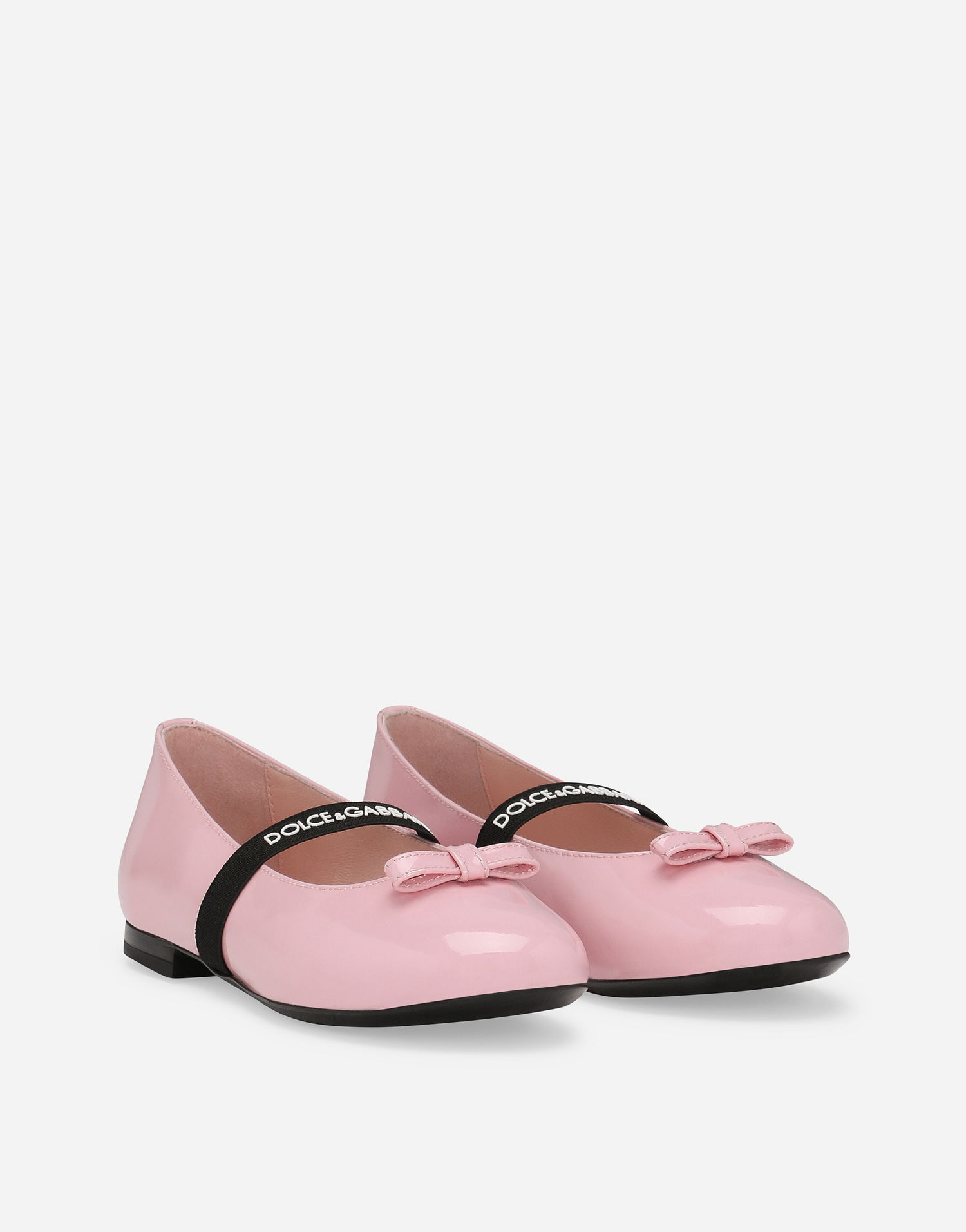 Tenisky a topánky Dolce & Gabbana Patent Leather Ballet Flats With Bow Ružová | D11294A483180400, 1