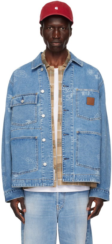 Bunda Carhartt WIP Stamp Print Denim Jacket Modrá | I033743, 0
