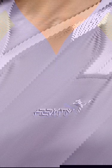 Tričko Puma FENTY V-Neck Oversized Mesh Panel T-Shirt Fialová | 635638, 4