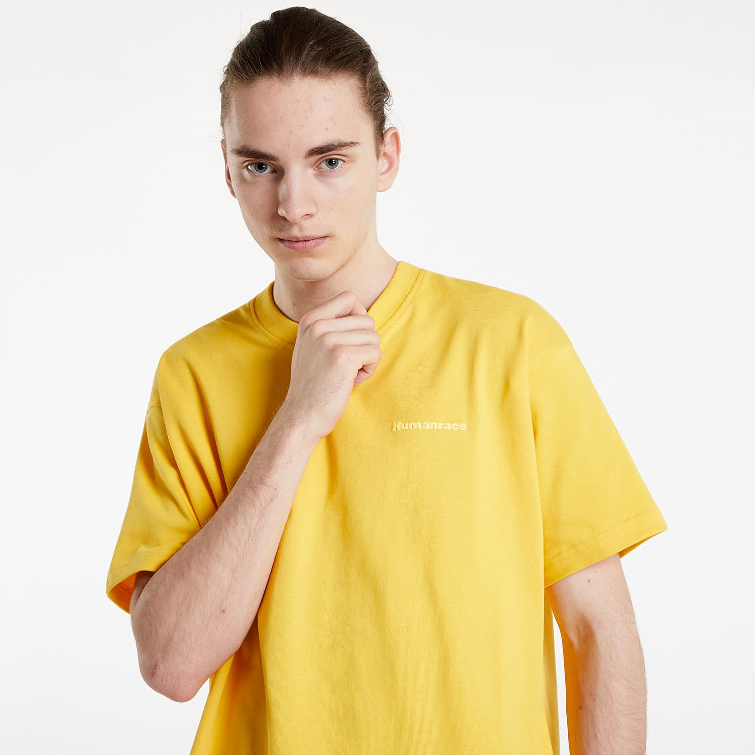 Tričko adidas Originals Pharrell Williams x Basics Tee Bold Gold Žltá | HG1806, 1