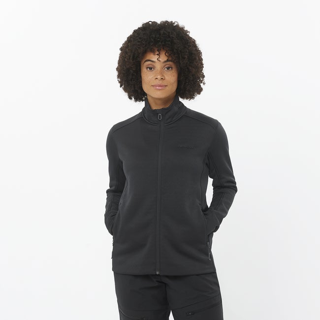 Mikina Salomon Warm Fleece Jacket Čierna | LC2294000, 0
