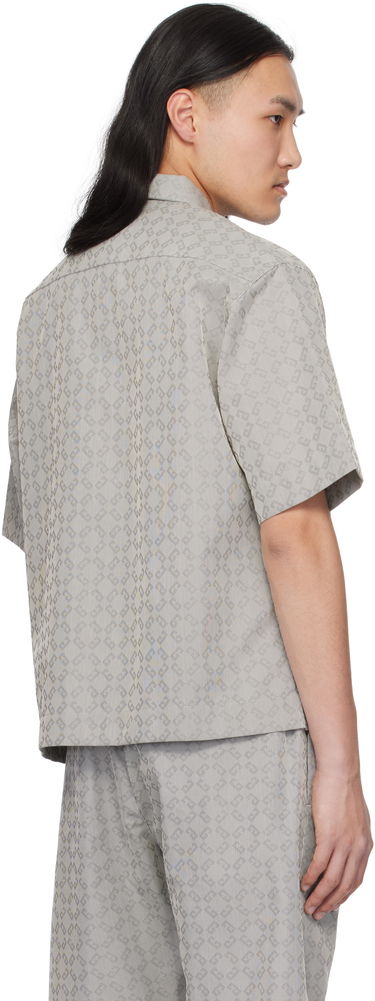 Košeľa Givenchy Givenchy Monogram 72 Jacquard Zip-Up Shirt Šedá | BM612T15U8004, 2
