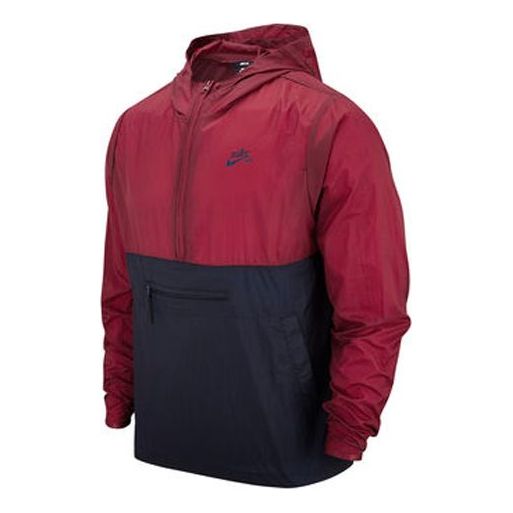 Vetrovka Nike SB SB Colorblock Hooded Jacket Vínová | CT5327-677