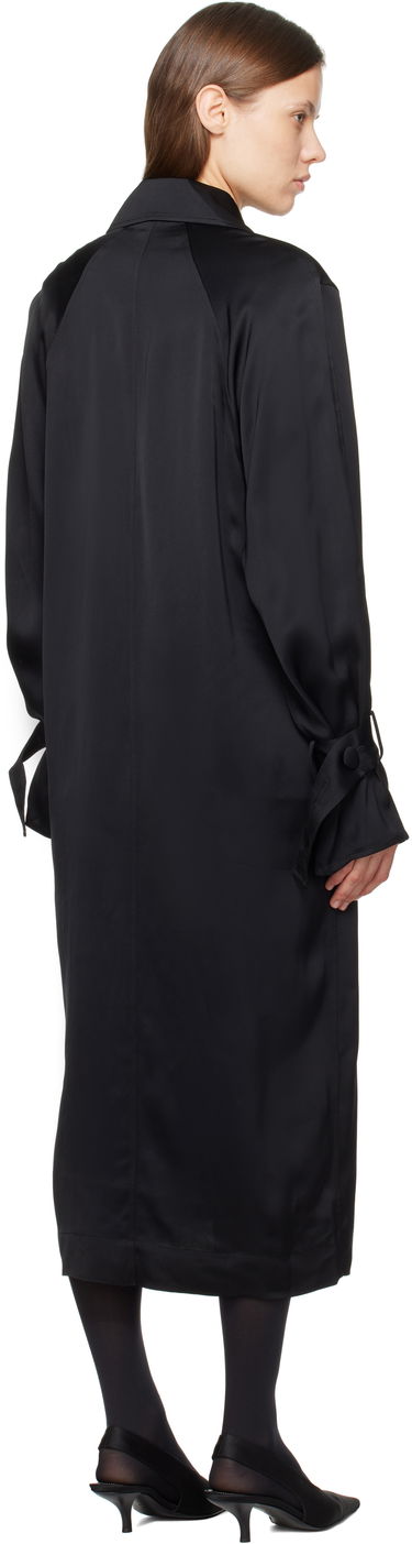 Kabáty TOTEME TOTEME Satin Trench Maxi Dress Čierna | 251-WRD0162-FB0020, 2