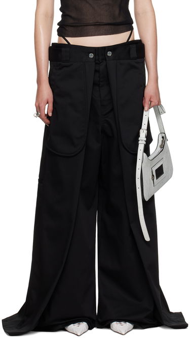 Nohavice Jean Paul Gaultier Oliver Edition 'The Wrap' Wide Leg Trousers Čierna | 24/27-F-PA113P-C048-00, 0