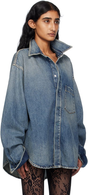 Košeľa Balenciaga Balenciaga Faded Denim Shirt Modrá | 783691 THW25, 1