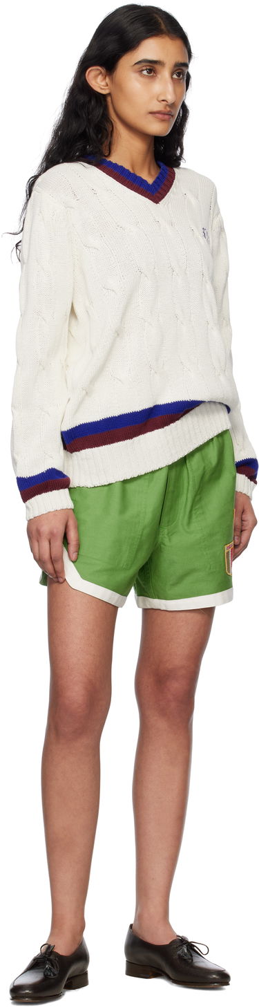 Sveter Bode Bode Tennis Knit Sweater Biela | MRS25KT052, 3