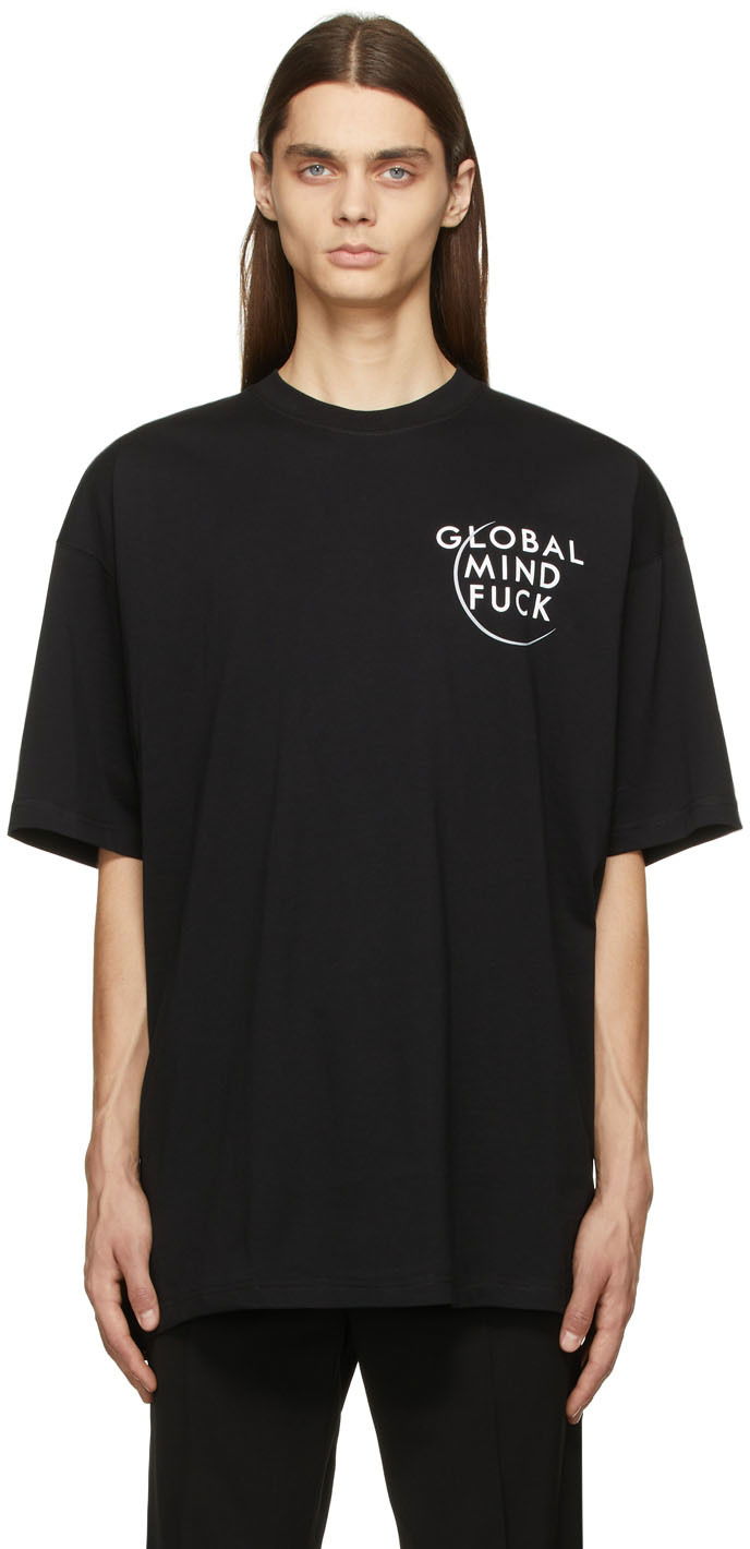Tričko VETEMENTS Global Mindfuck T-Shirt Čierna | UE52TR110B, 0