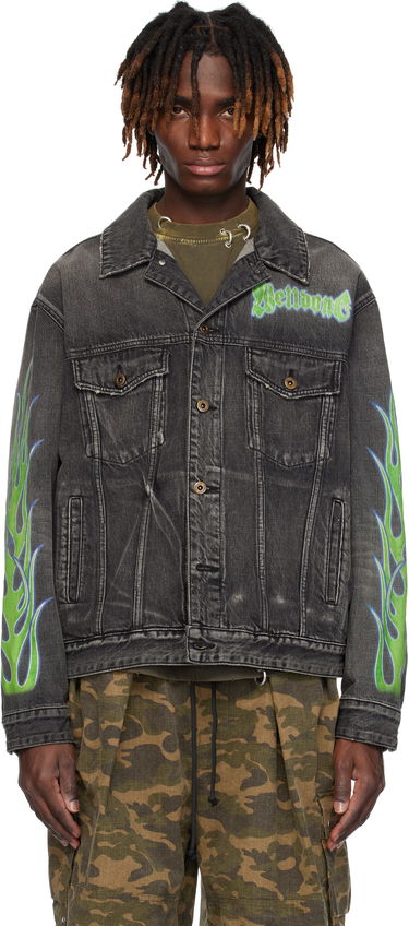 Bunda We11done We11done Blaze Logo Denim Jacket Čierna | WD-DJ0-25-318-U-BK, 0