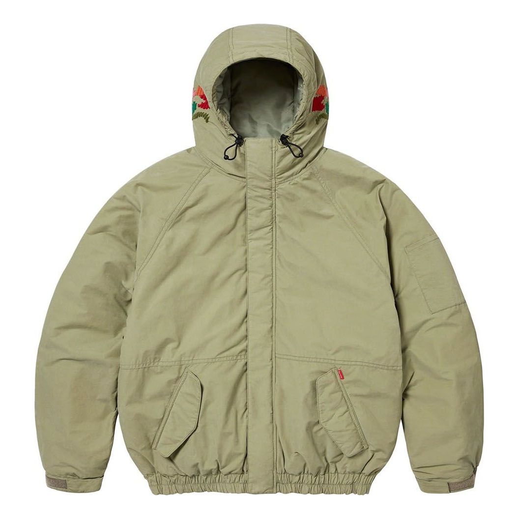 Parka Supreme Needlepoint Hooded Down Jacket Zelené | SUP-FW23-157, 0