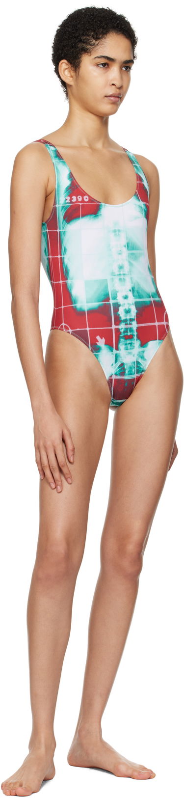Plavky Jean Paul Gaultier Jean Paul Gaultier 'The Red Squeletor' One-Piece Swimsuit Rôznofarebný | 25/33-F-MB025-J575-3058, 3