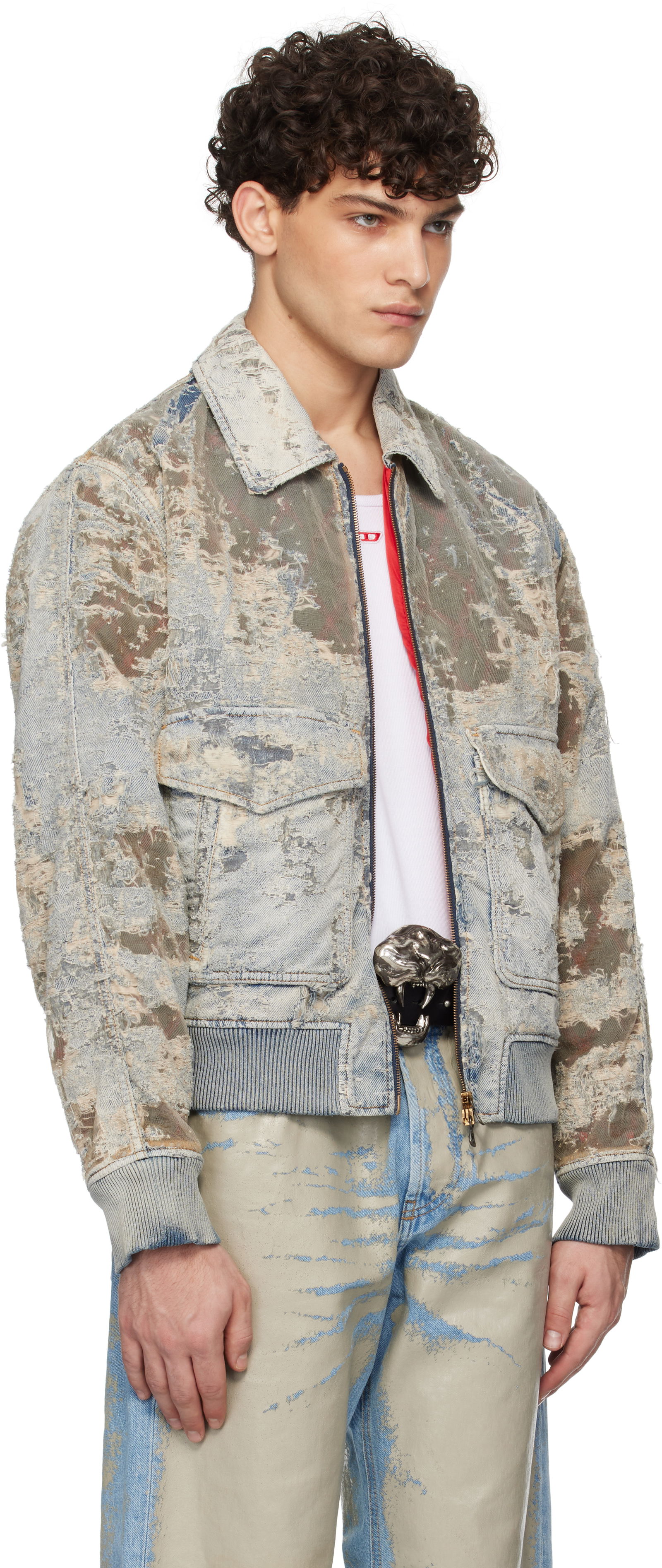 Distressed Denim Jacket