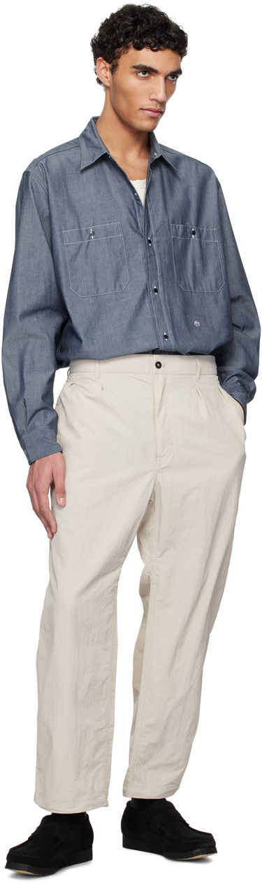 Košeľa NANAMICA nanamica Regular Collar Chambray Shirt Modrá | S25SG111U, 3