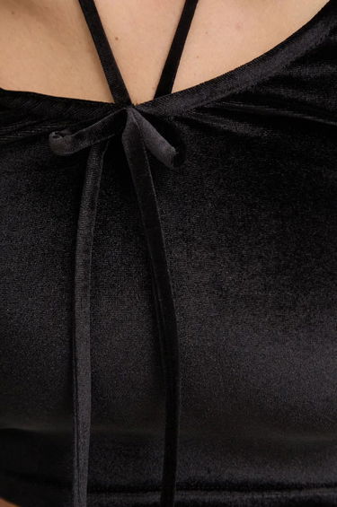Crop Top Fiorucci Long Sleeve Velvet Crop Top Čierna | W01FMTLO115VR01BK01, 4