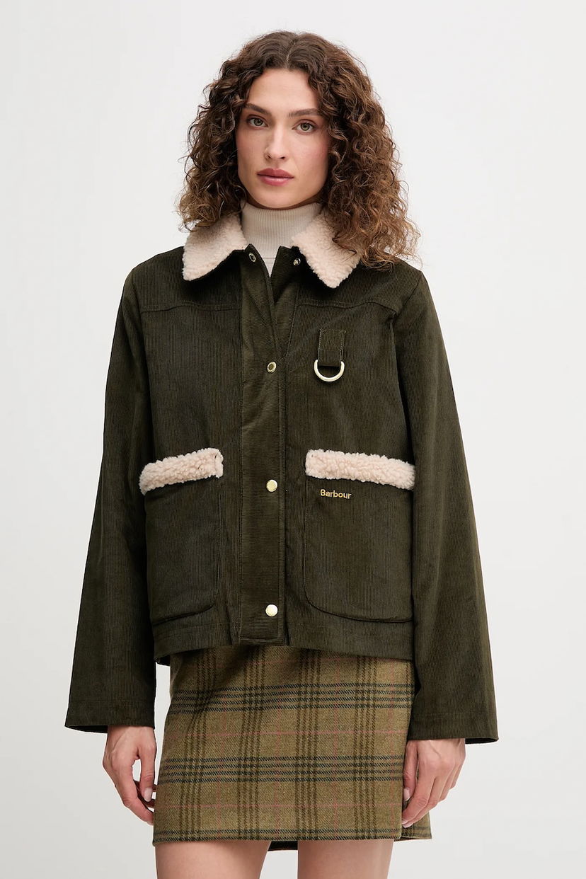 Bunda Barbour Barbour Tabitha Oversize Corduroy Jacket Zelené | LCA0366