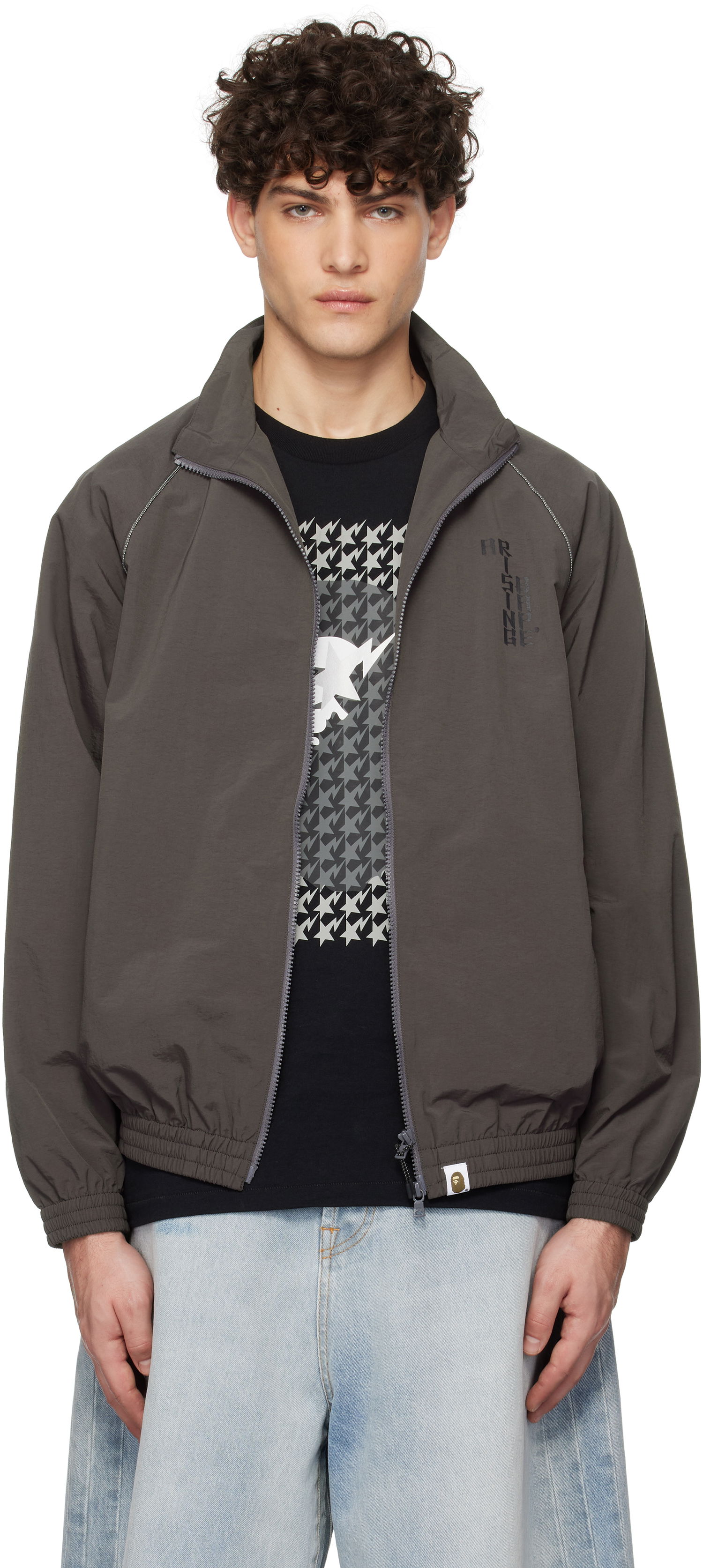 Vetrovka BAPE Tiger & Dragon Track Jacket Šedá | 001LJK701002L, 0
