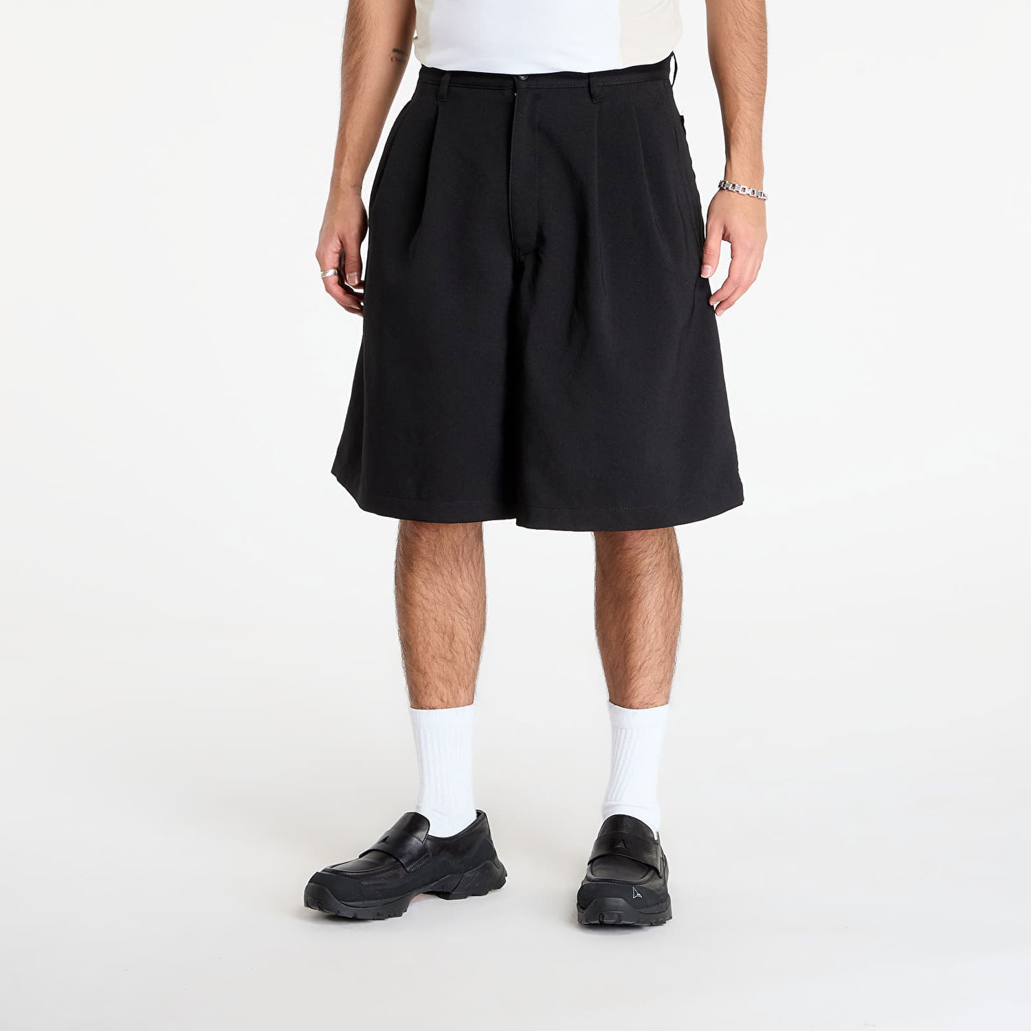 Šortky Comme des Garçons Comme des Garçons SHIRT Short Pleated Trousers With Patch Pockets Čierna | FP-P502-W25 Black, 0