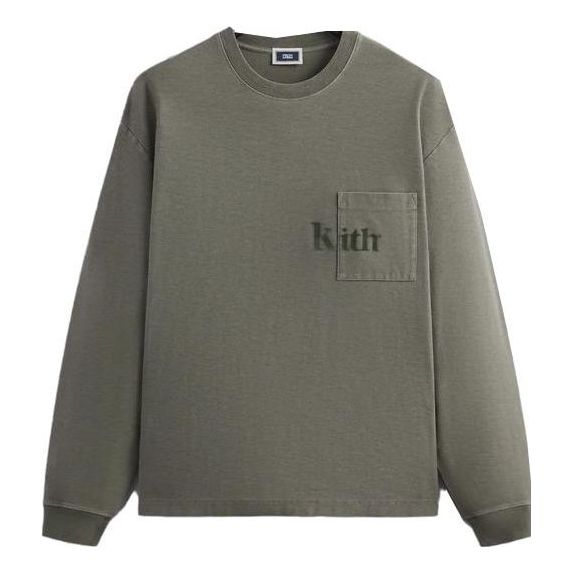 Tričko KITH KITH Quinn Long-Sleeve T-Shirt Zelené | KHM031317-335