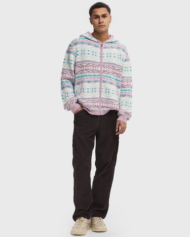 Mikina thisisneverthat Hooded Zip-Up Sweater Fialová | TN243KKNZK02PNK, 1