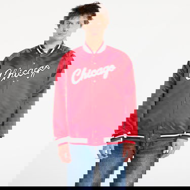 Bomber bunda Mitchell & Ness NBA Lightweight Satin Vintage Logo Jacket Bulls Červená | SJKT6296-CBUYYPPPSCAR, 0