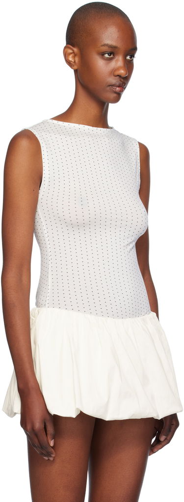 Šaty Miaou Miaou Kelly Dotted Peplum Top Biela | 7185TJBBKD, 1