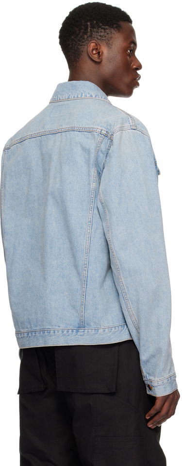 Bunda We11done We11done Embroidered Denim Jacket Modrá | WD-DJ1-24-367-U-IC, 2