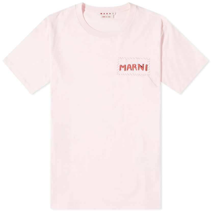 Tričko Marni Stitch Logo T-Shirt Ružová | HUMU0198X0-UTC017-00C13