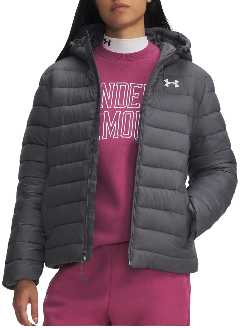 Prešívaná bunda Under Armour Sportswear Insulate Puffer Jacket with Hood Šedá | 6006353-025