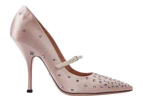Tenisky a topánky Gucci Embellished Satin Pumps Ružová | 723430 FJSY0 9641, 0