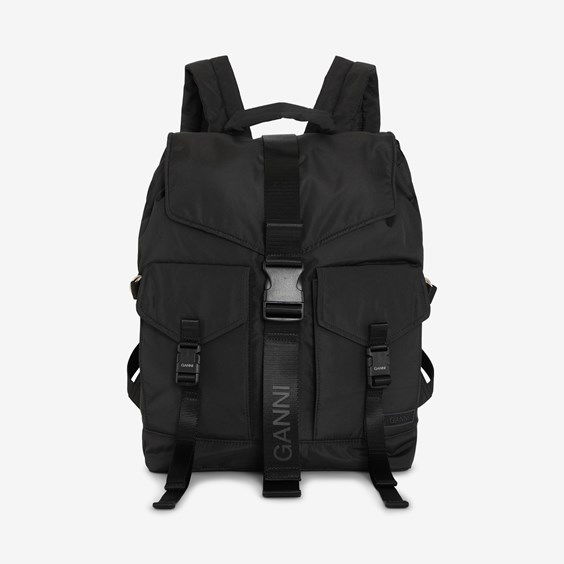 Batoh GANNI Recycled Tech Backpack Čierna | A4755-099, 1