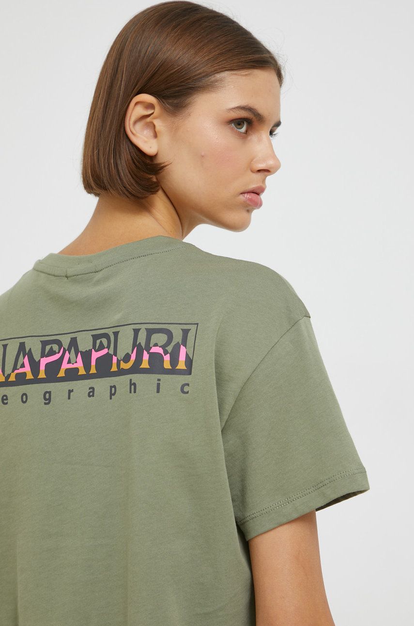 Crop Top Napapijri Rope Crop Tee Zelené | NP0A4GLBGAE1, 0