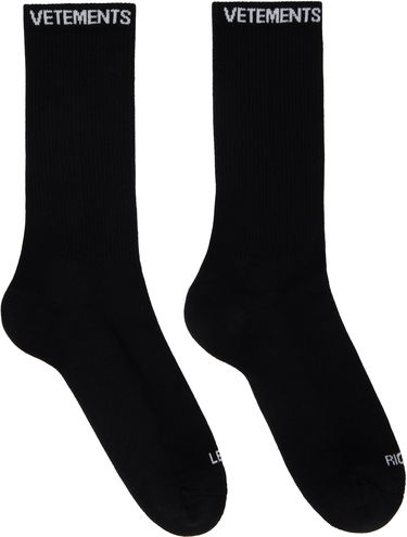 Ponožky VETEMENTS VETEMENTS Logo Socks Čierna | UA66SO100B, 0