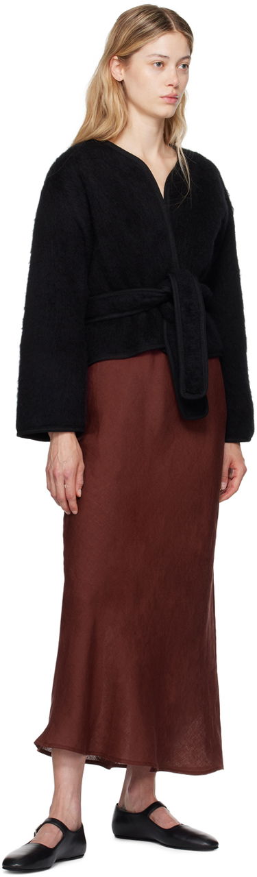 Šaty Baserange Maxi Linen Dress Vínová | DRDY-LI-AU24, 3