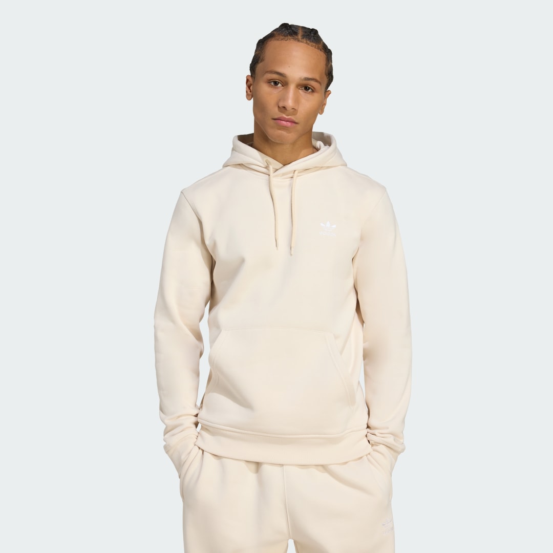 Mikina adidas Performance Trefoil Essentials Hoodie Béžová | HZ3598, 0