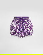Dolce & Gabbana Majolica Print Poplin Shorts