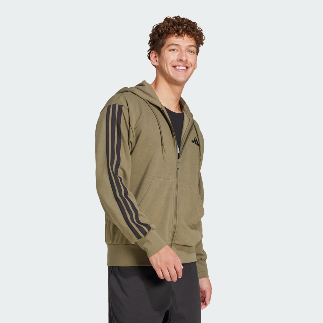 Full-Zip Hoodie with Three Stripes
