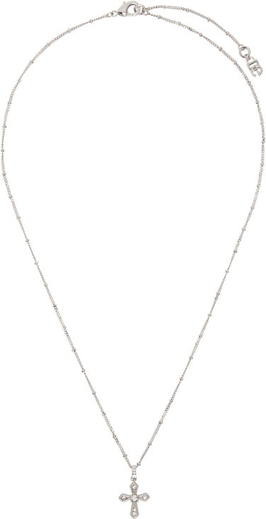 Náhrdelník Dolce & Gabbana Dolce&Gabbana Beaded Chain Cross Pendant Necklace Metalická | WNN7S2W1111, 0