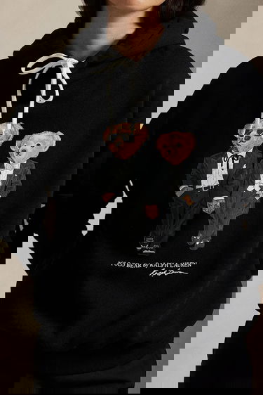 Mikina Polo by Ralph Lauren Polo Bear Printed Hooded Sweatshirt Čierna | 211A87106, 3