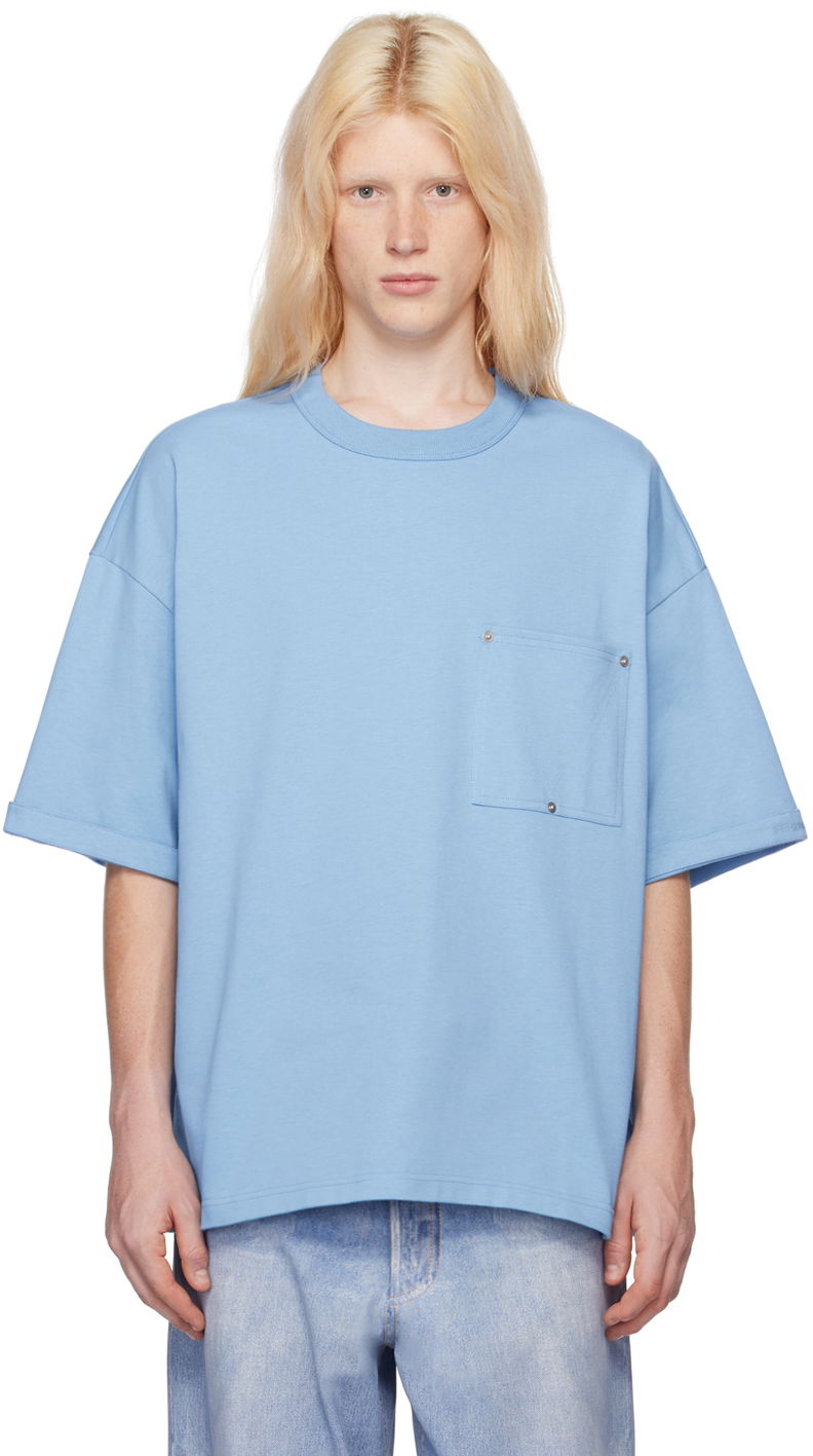 Tričko Bottega Veneta Relaxed Fit Pocket T-Shirt Modrá | 773598VKLZ0, 0