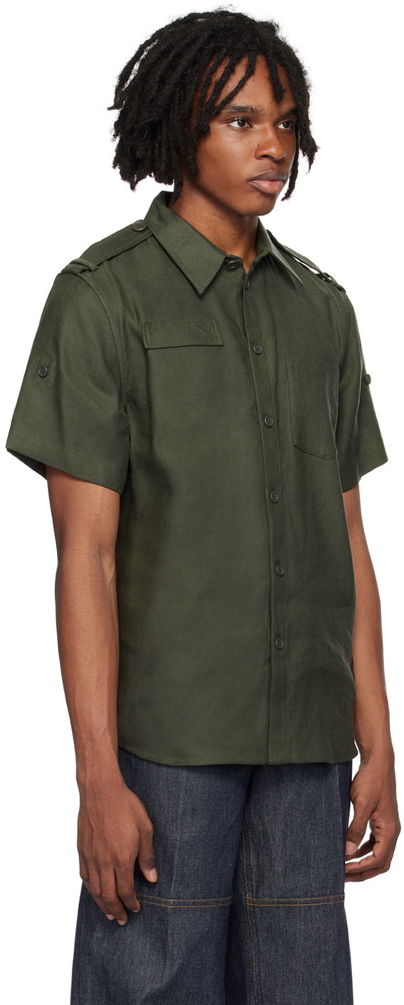 Košeľa Helmut Lang Helmut Lang Epaulet Shirt Zelené | O04HM505, 1