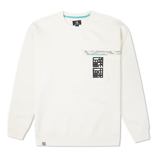Sveter Converse New Year Series Fleece Lined Pocket Sweatshirt Biela | 10024156-A01