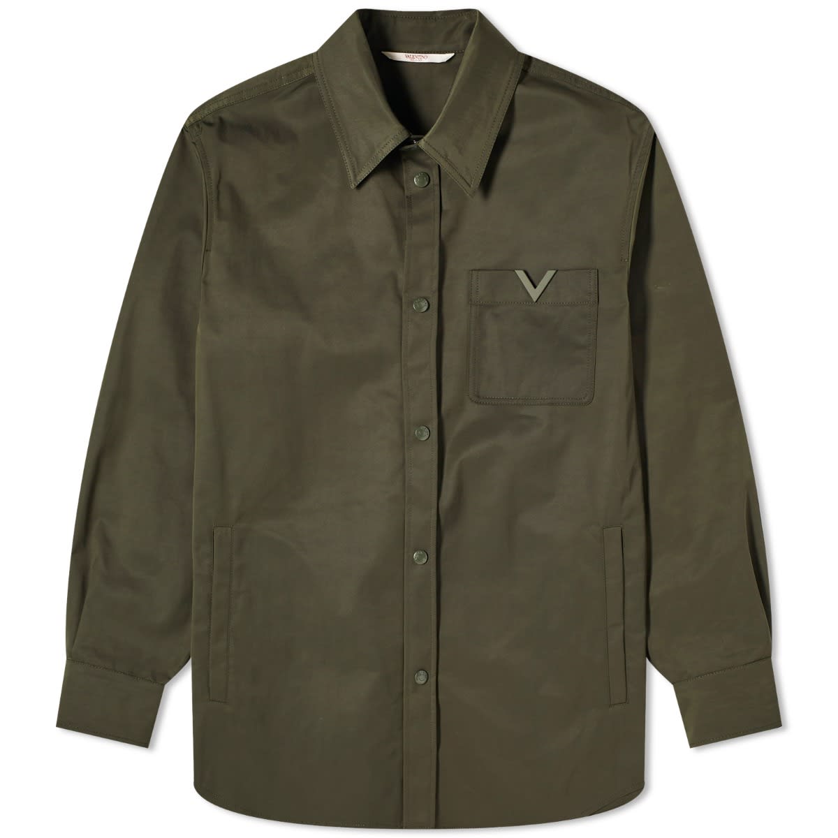 Košeľa Valentino V Logo Overshirt Zelené | 4V3CIA9ACKV-L90, 0