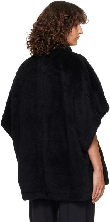Kabáty Max Mara Max Mara Tebe1 Faux Fur Cape Čierna | 2524736122600, 2