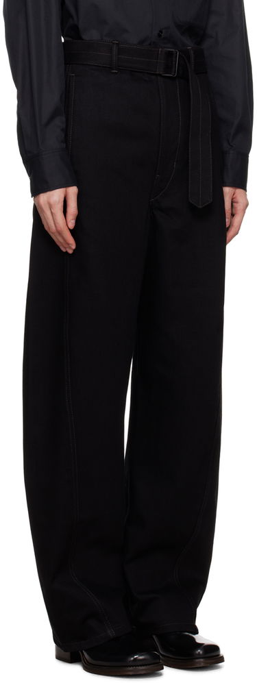 Cargo nohavice LEMAIRE Lemaire Twisted Belt Trousers Čierna | PA326 LD1000, 4